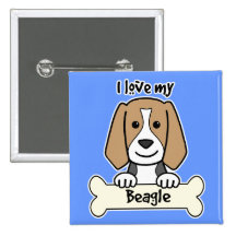 J'aime mon beagle badges