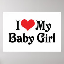 J'aime mon bébé affiches