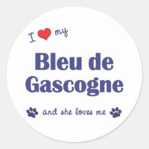 J'aime mon Bleu de Gascogne (le chien femelle) Adhésifs