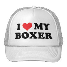 J'aime mon boxeur casquette de camionneur