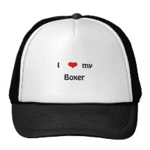 J'aime mon boxeur casquettes