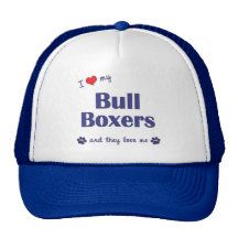 J'aime mon boxeur de Taureau (les chiens multiples Casquettes De Camionneur