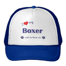 J'aime mon boxeur (le chien masculin) casquettes de camionneur