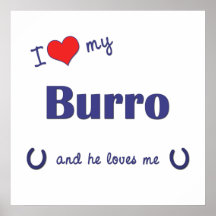 J'aime mon Burro (le Burro masculin) Posters