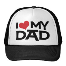 J'aime mon chapeau de camionneur de fête des pères casquette de camionneur