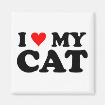 J'aime mon chat aimants pour réfrigérateur