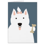 J'aime mon chien de Westie avec la carte de note d