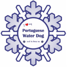 J'aime mon chien d'eau portugais (le chien masculi photo en découpe