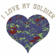 J'aime mon coeur de camouflage de soldat vestes