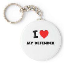 J'aime mon défenseur porte-clés