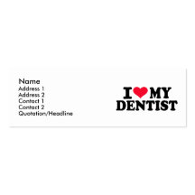 J'aime mon dentiste carte de visite