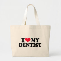 J'aime mon dentiste sacs en toile