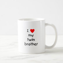 J'aime mon frère jumeau tasse à café