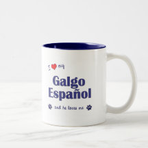 J'aime mon Galgo Espanol (le chien masculin) Mug