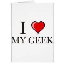 J'aime mon geek cartes de vœux