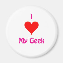 J'aime mon geek magnets pour réfrigérateur