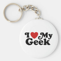 J'aime mon geek porte-clé
