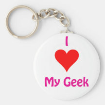 J'aime mon geek porte-clé