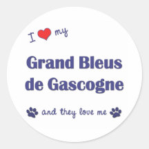 J'aime mon Grand Bleus de Gascogne (les chiens mul Adhésif