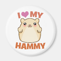J'aime mon Hammy Aimant Pour Réfrigérateur