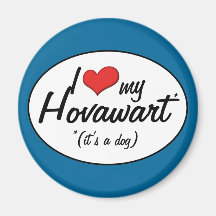 J'aime mon Hovawart (c'est un chien) Aimants Pour Réfrigérateur