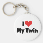 J'aime mon Keychain jumeau Porte-clefs