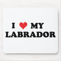 J'aime mon Labrador Tapis De Souris