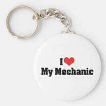 J'aime mon mécanicien Keychain Porte-clés