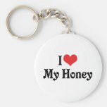 J'aime mon miel porte-clefs