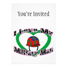 J'aime mon militaire bristol personnalisé