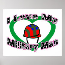 J'aime mon militaire posters