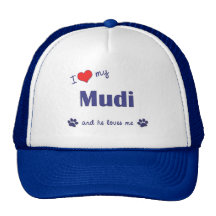 J'aime mon Mudi (le chien masculin) Casquettes