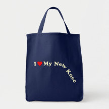 J'aime mon nouveau genou sacs en toile