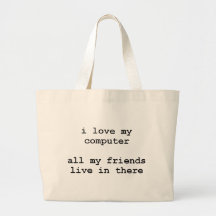 j'aime mon ordinateur sacs