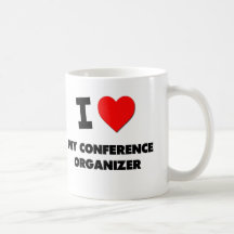 J'aime mon organisateur de conférence tasses à café