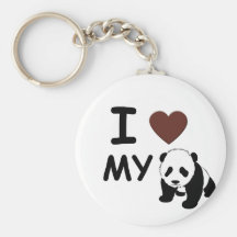 J'AIME MON PANDA PORTE-CLEFS