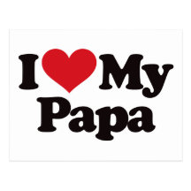 J'aime mon papa carte postale