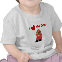 J'aime mon papa de pompier t-shirt