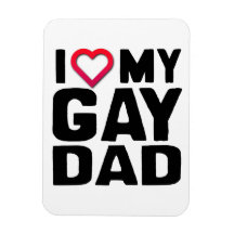J'AIME MON PAPA GAI MAGNETS RECTANGULAIRE
