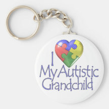 J'aime mon petit-enfant autiste porte-clefs