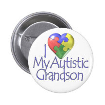 J'aime mon petit-fils autiste badges