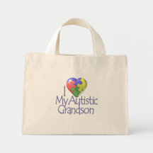 J'aime mon petit-fils autiste sacs fourre-tout