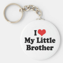 J'aime mon petit frère Keychain Porte-clé