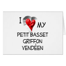 J'aime mon petit griffon Vendeen de basset Carte