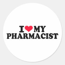 J'aime mon pharmacien autocollants