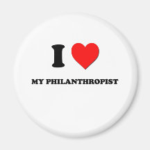 J'aime mon philanthrope aimant pour réfrigérateur