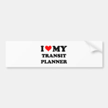 J'aime mon planificateur de transit autocollants pour voiture