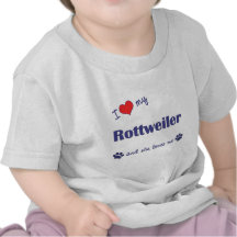 J'aime mon rottweiler (le chien femelle) t-shirt