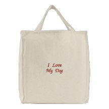 J'aime mon sac brodé par chien