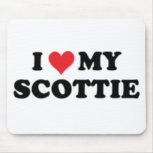 J'aime mon Scottie Tapis De Souris